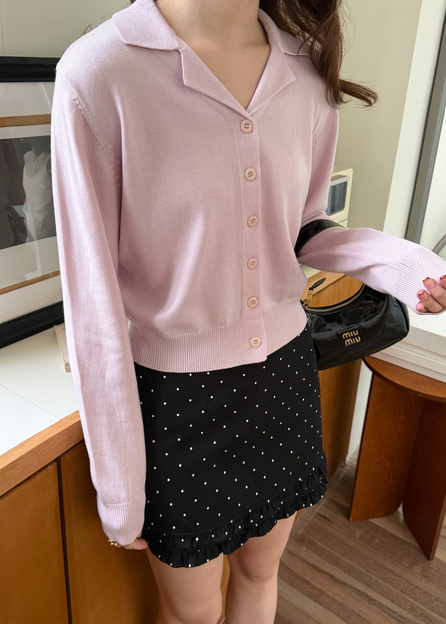 Jamie Long Sleeve Knit Top in Light Lilac