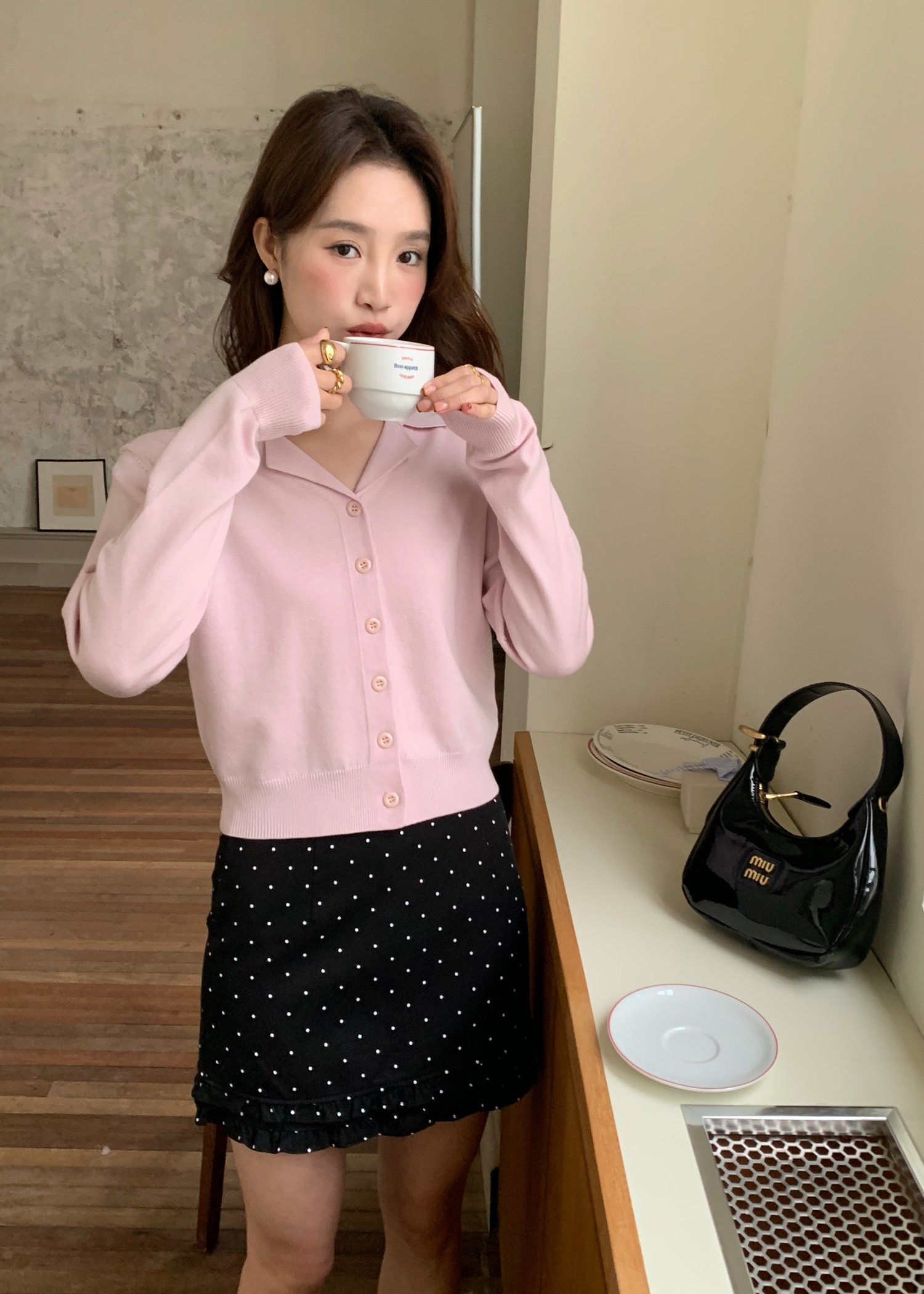 Jamie Long Sleeve Knit Top in Light Lilac