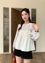 Luna Layered Blouse Set in Floral