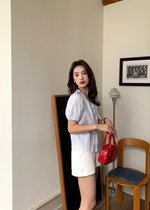 Carine Lacey Pearl Buttoned Blouse in Blue