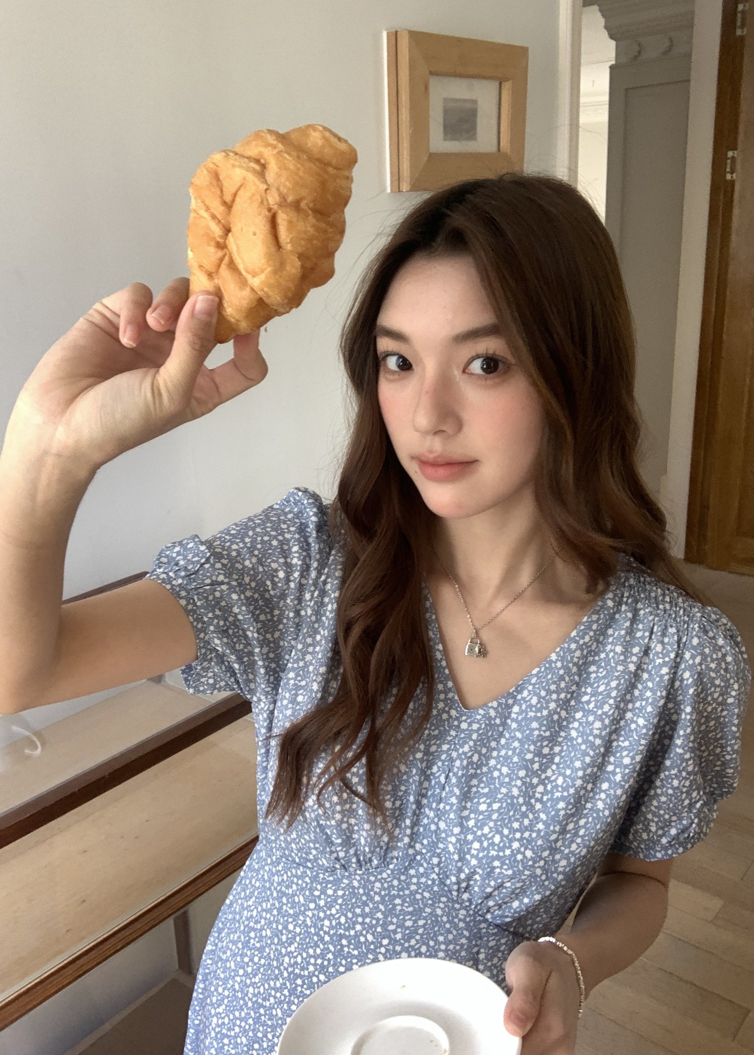 Le' Reve Floral Mini Dress in Blue