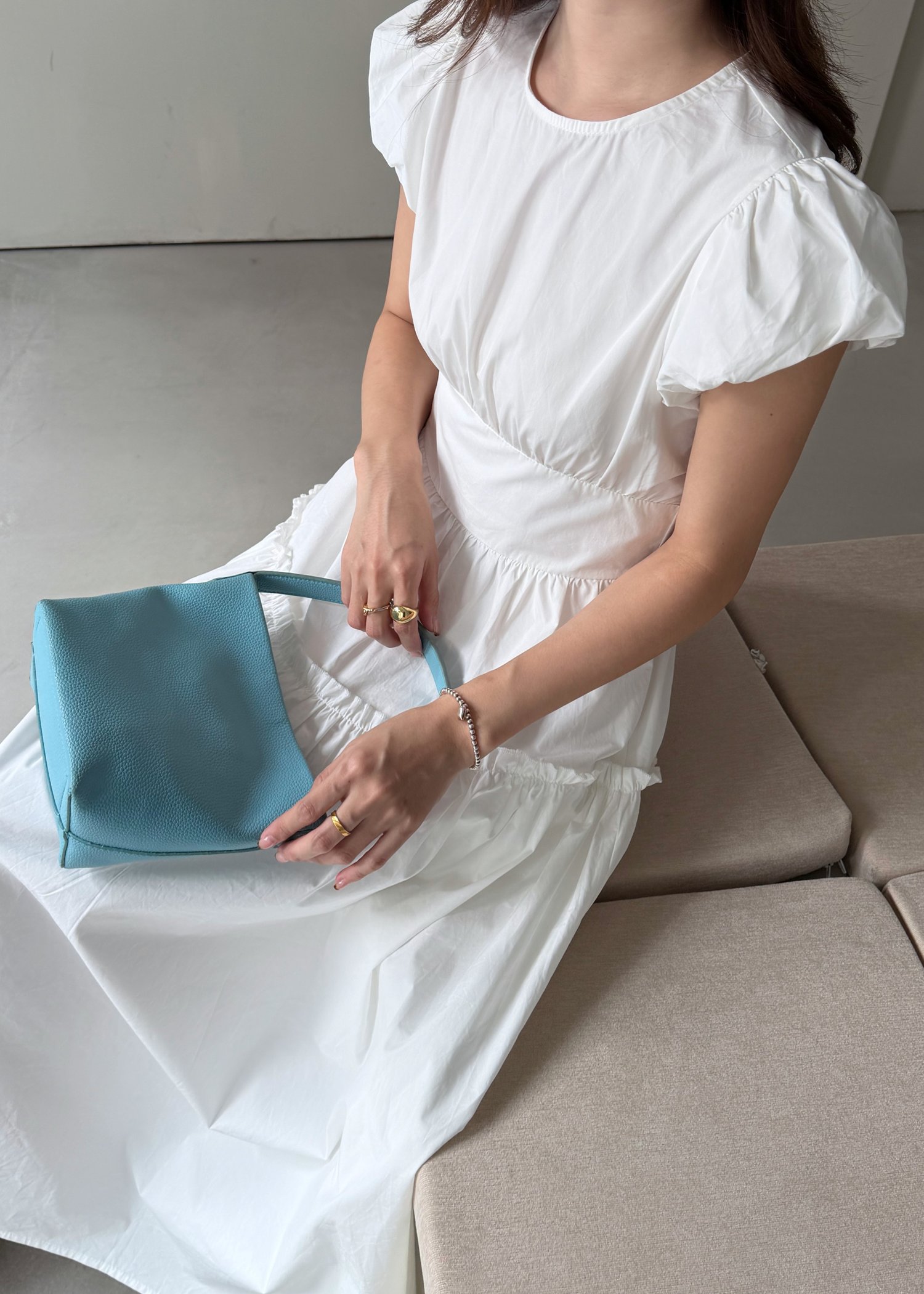 Camille French Maxi Dress in White