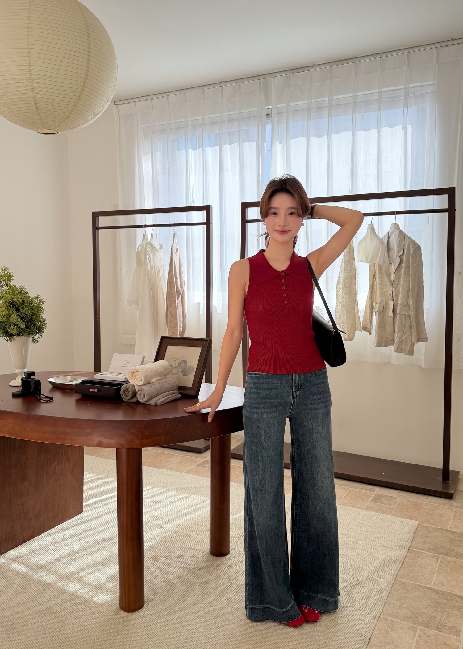 170CM Vintage Denim Jeans in Dark Blue