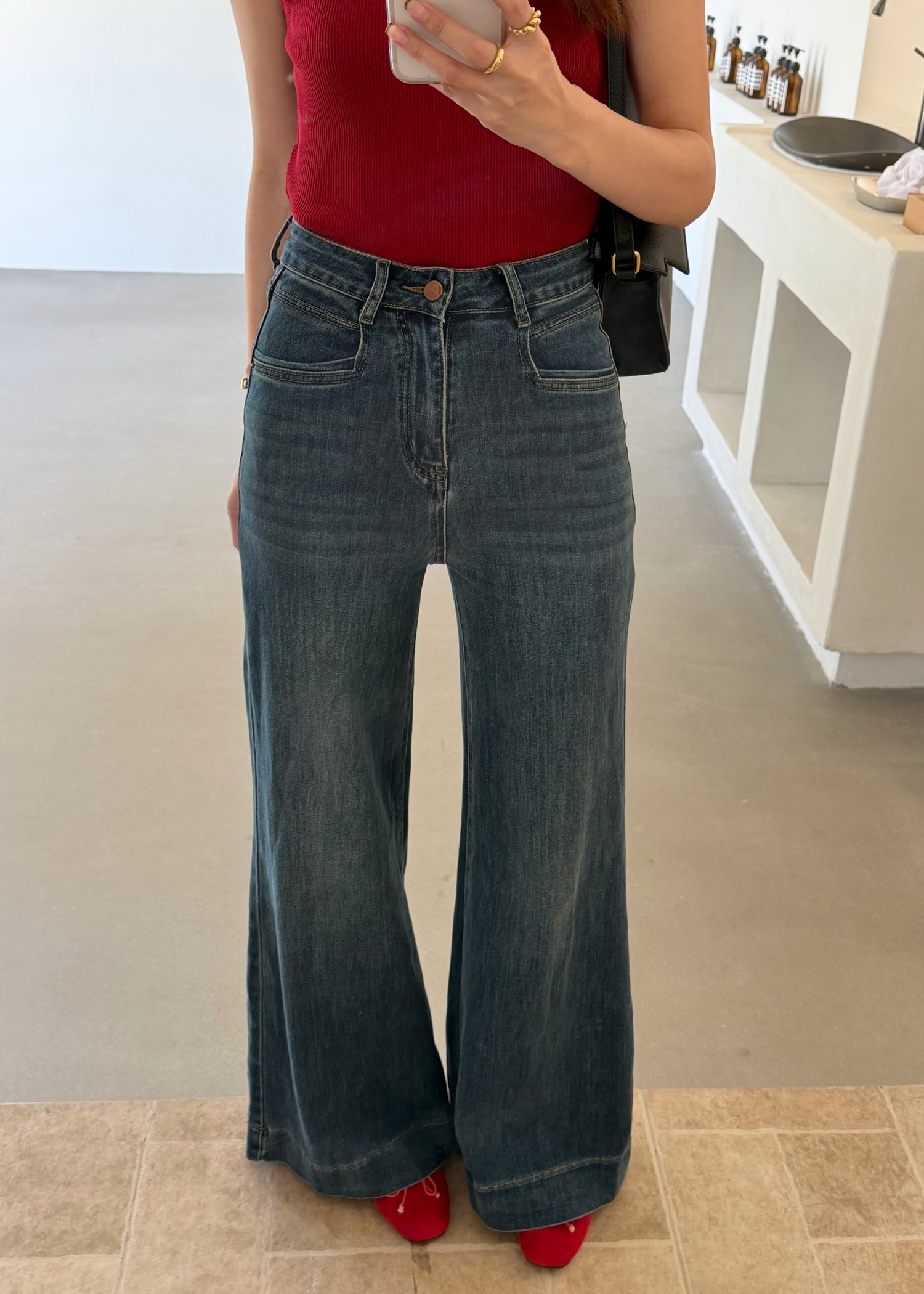 Nera Cami Knit Top in Maroon