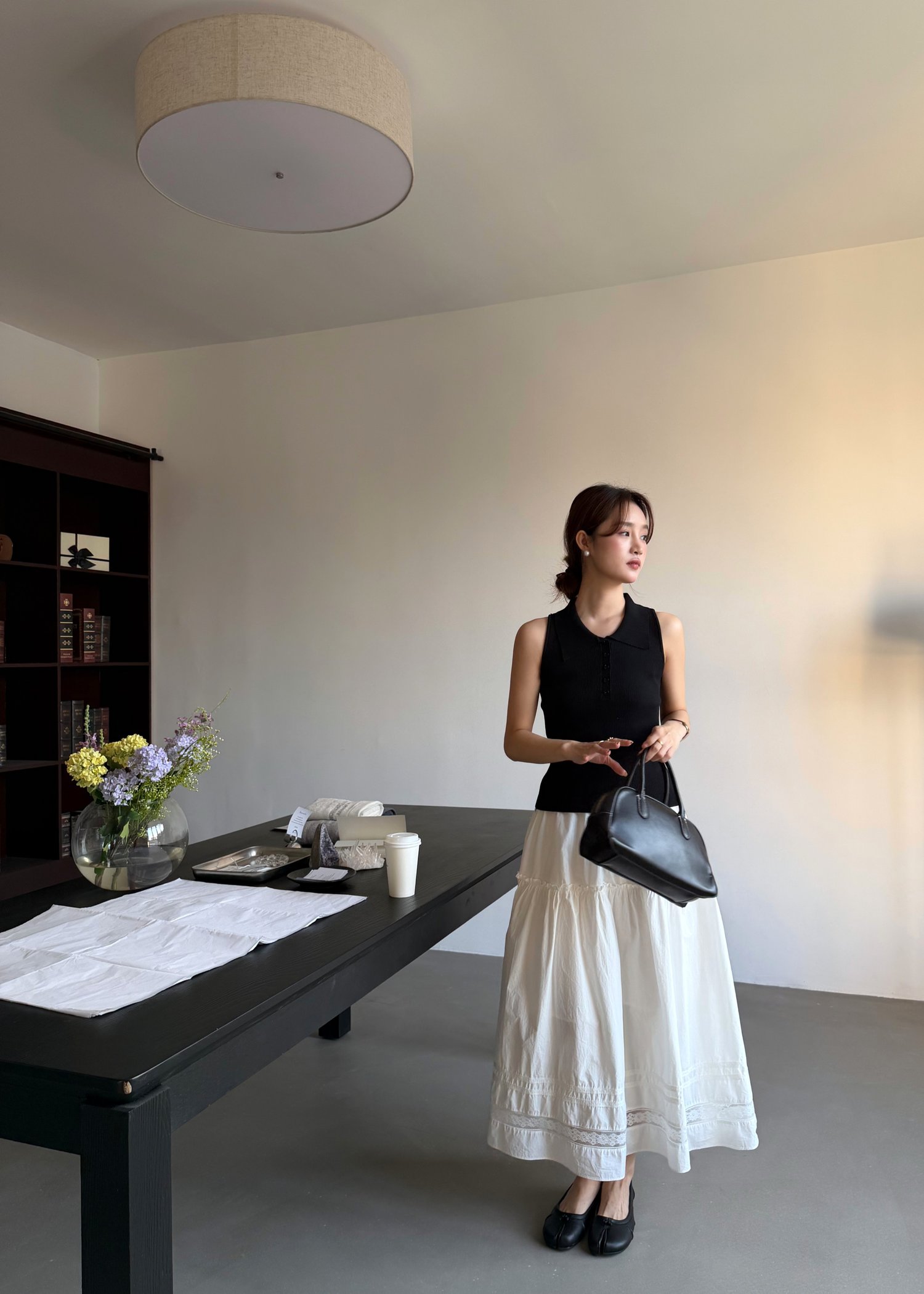 Nera Cami Knit Top in Black