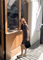 Le' Reve Floral Mini Dress in Black