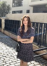 Le' Reve Floral Mini Dress in Black