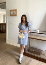 Le' Reve Floral Mini Dress in Blue