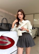 Jollie 2.0 Pleated Mini Skort in Grey