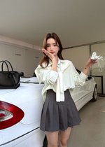 Jollie 2.0 Pleated Mini Skort in Grey