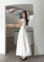 Camille French Maxi Dress in White