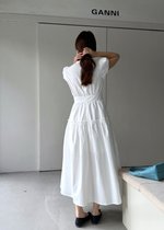 Camille French Maxi Dress in White
