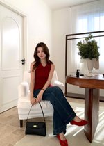 170CM Vintage Denim Jeans in Dark Blue