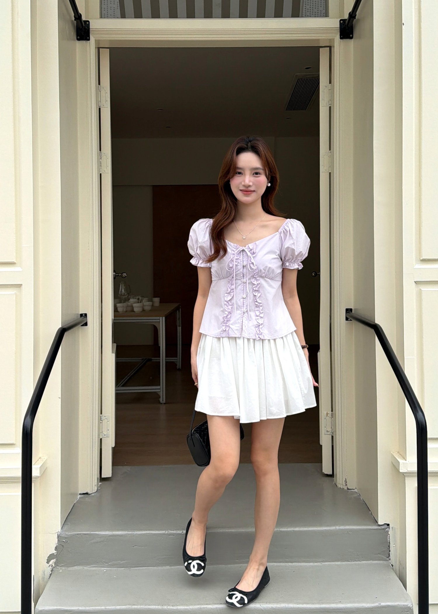 Colette Ruffles Blouse in Baby Yam