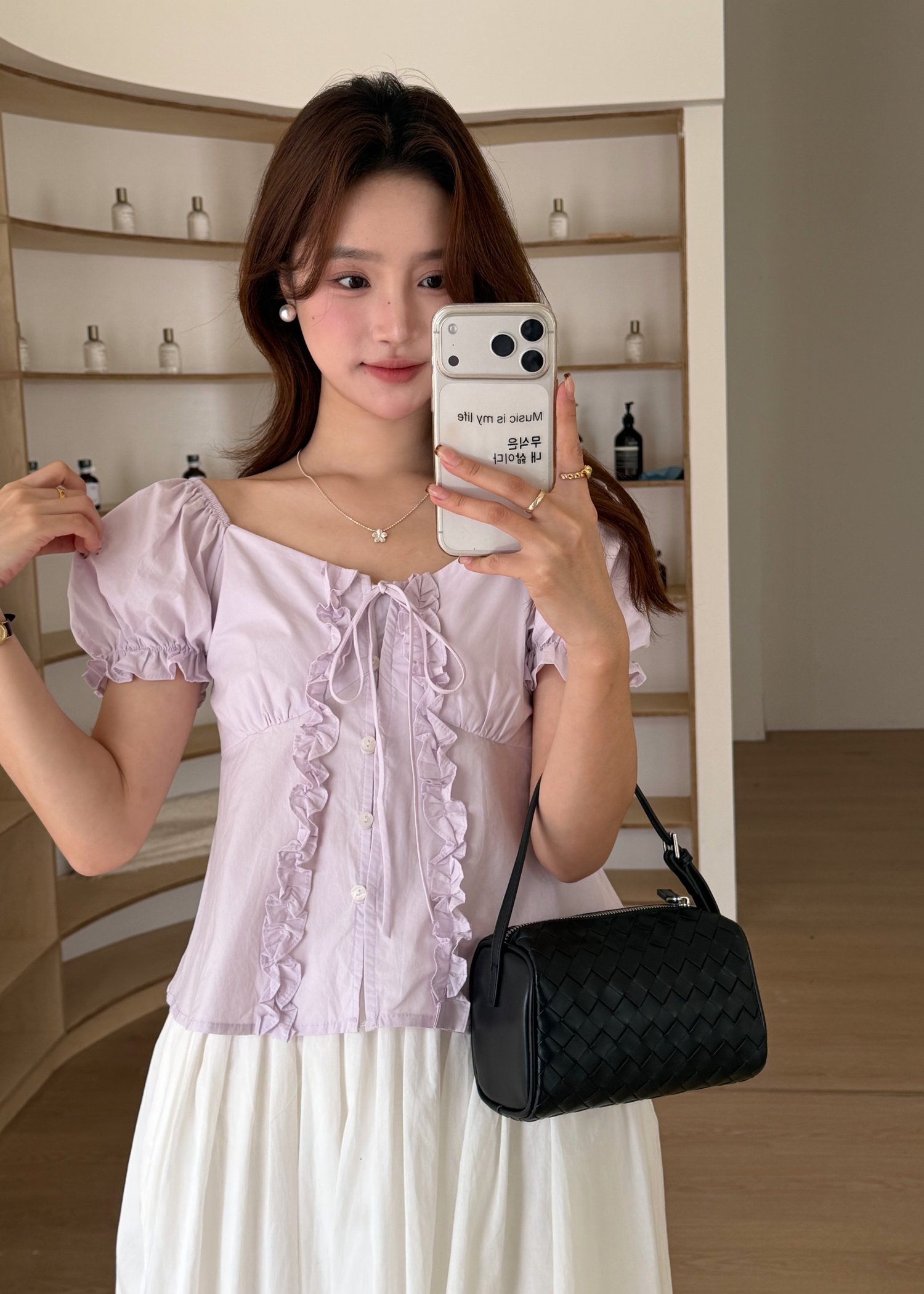 Colette Ruffles Blouse in Baby Yam