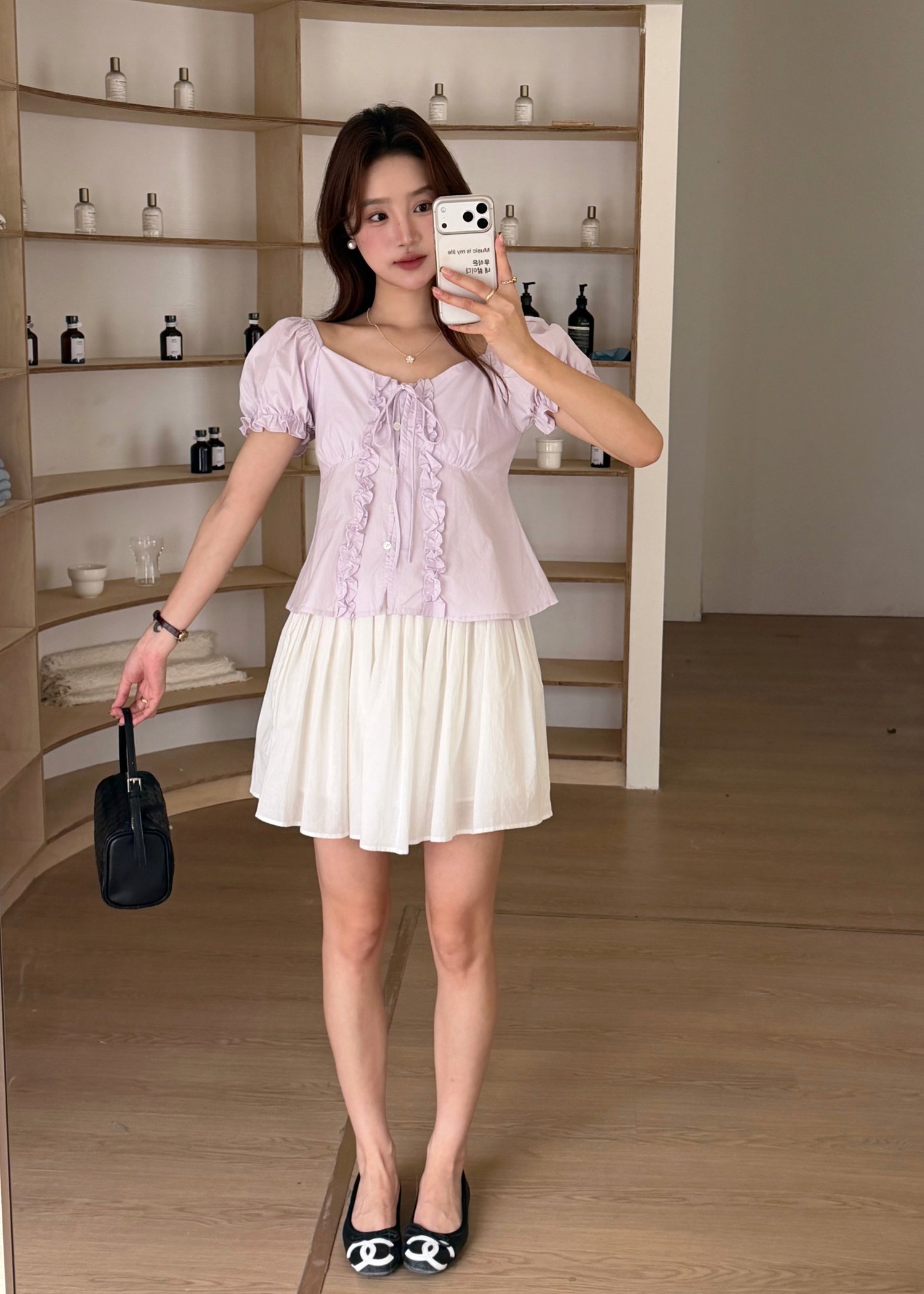 Colette Ruffles Blouse in Baby Yam