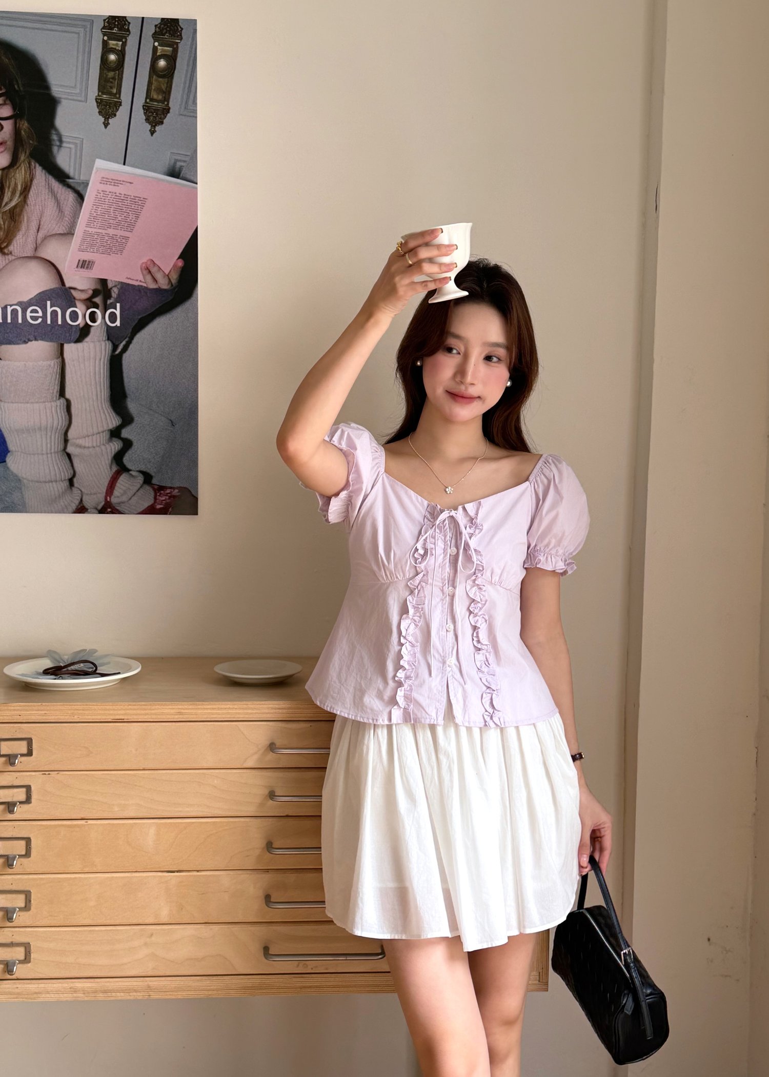 Colette Ruffles Blouse in Baby Yam