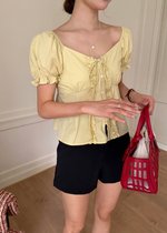 Colette Ruffles Blouse in Mustard Yellow