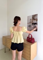 Colette Ruffles Blouse in Mustard Yellow