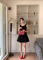 Grace A-line Mini Dress in Black