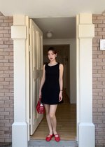 Grace A-line Mini Dress in Black