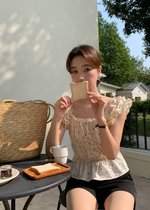 Mona Lacey Floral Top in Milk