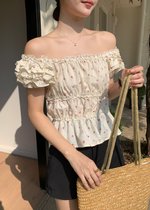 Mona Lacey Floral Top in Milk