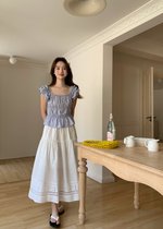 Mona Lacey Floral Top in Periwinkle