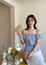 Mona Lacey Floral Top in Periwinkle