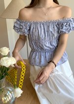 Mona Lacey Floral Top in Periwinkle