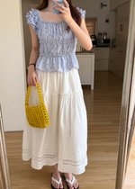 Mona Lacey Floral Top in Periwinkle