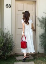 Elise Embroidery Eyelet Dress in White