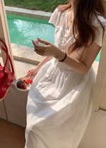 Elise Embroidery Eyelet Dress in White