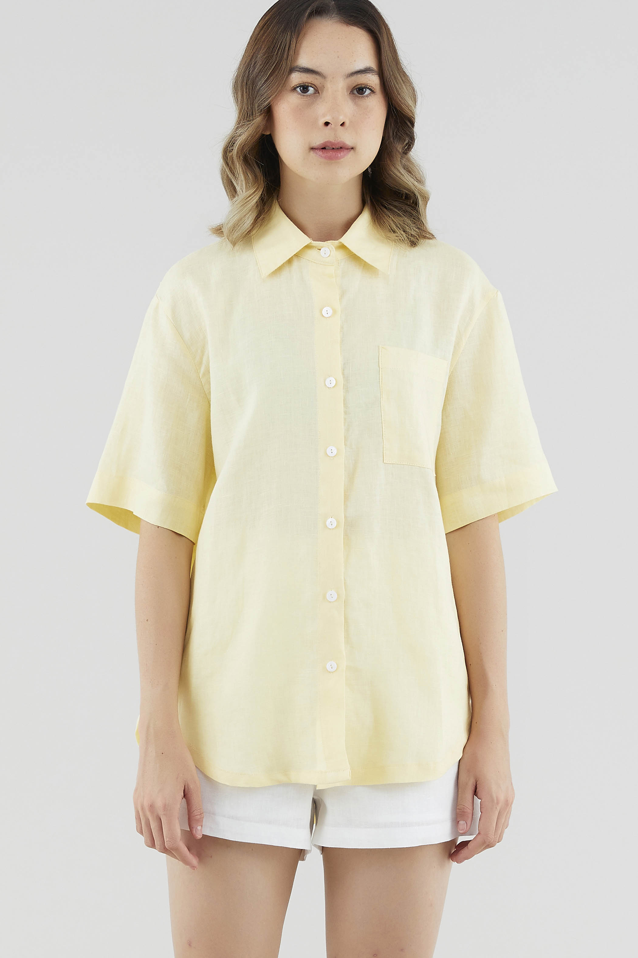 Jeneca Linen Short Sleeve Shirt