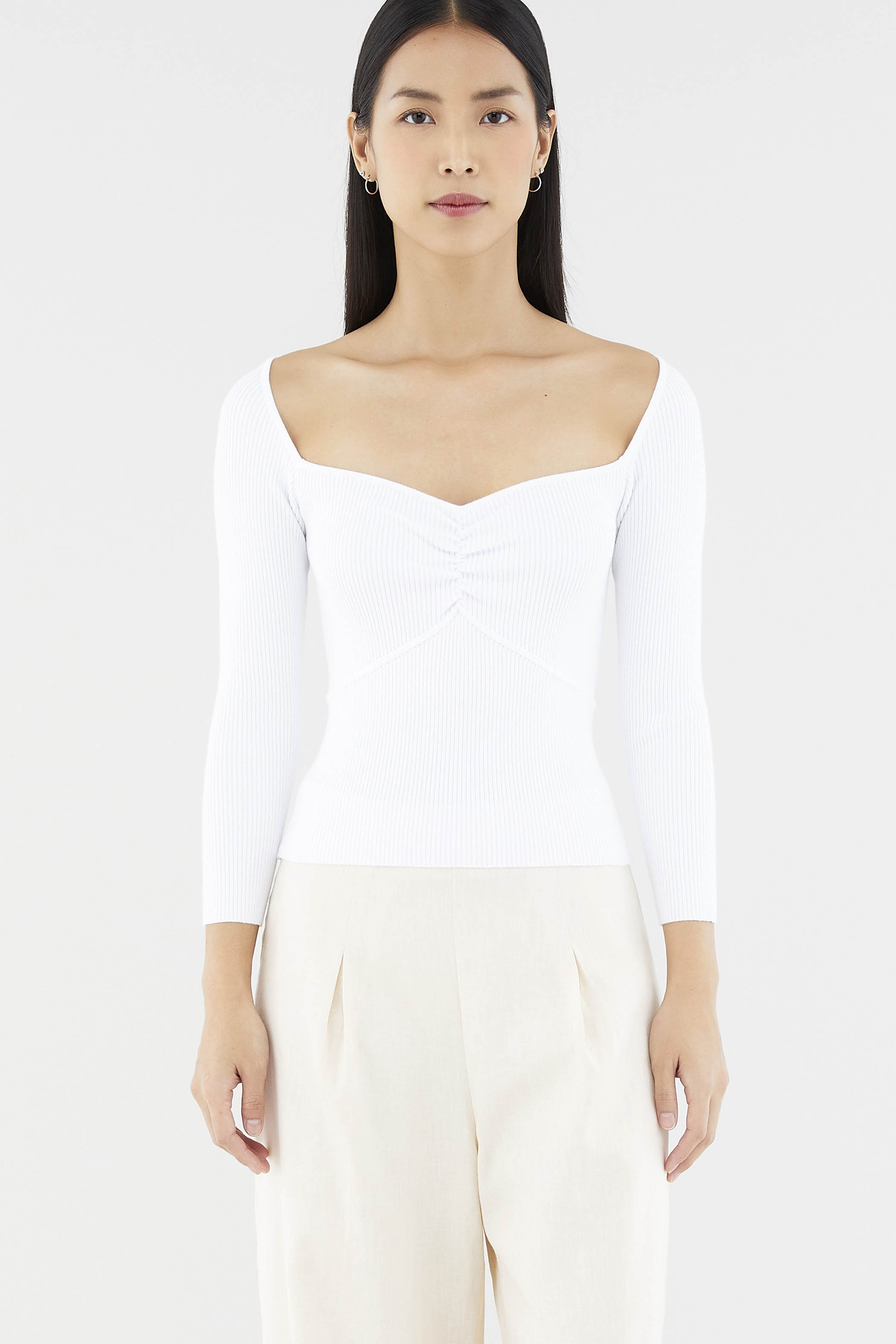 Ariele Ruch Front Knit Top