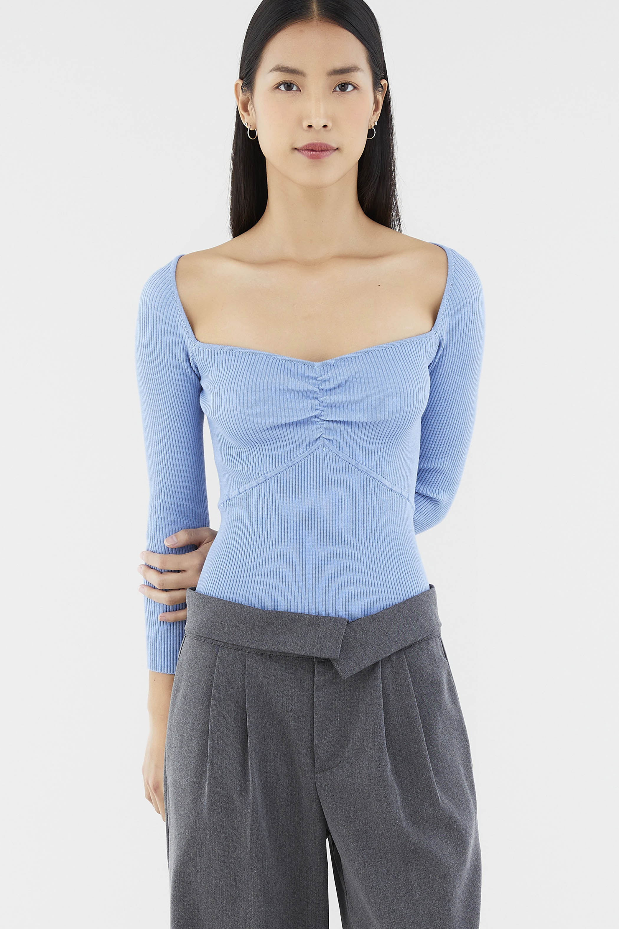 Ariele Ruch Front Knit Top