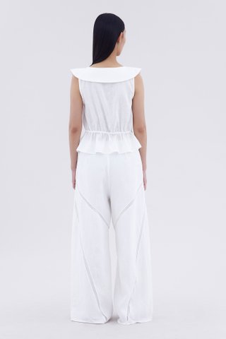 Arely Collared Drawstring Top