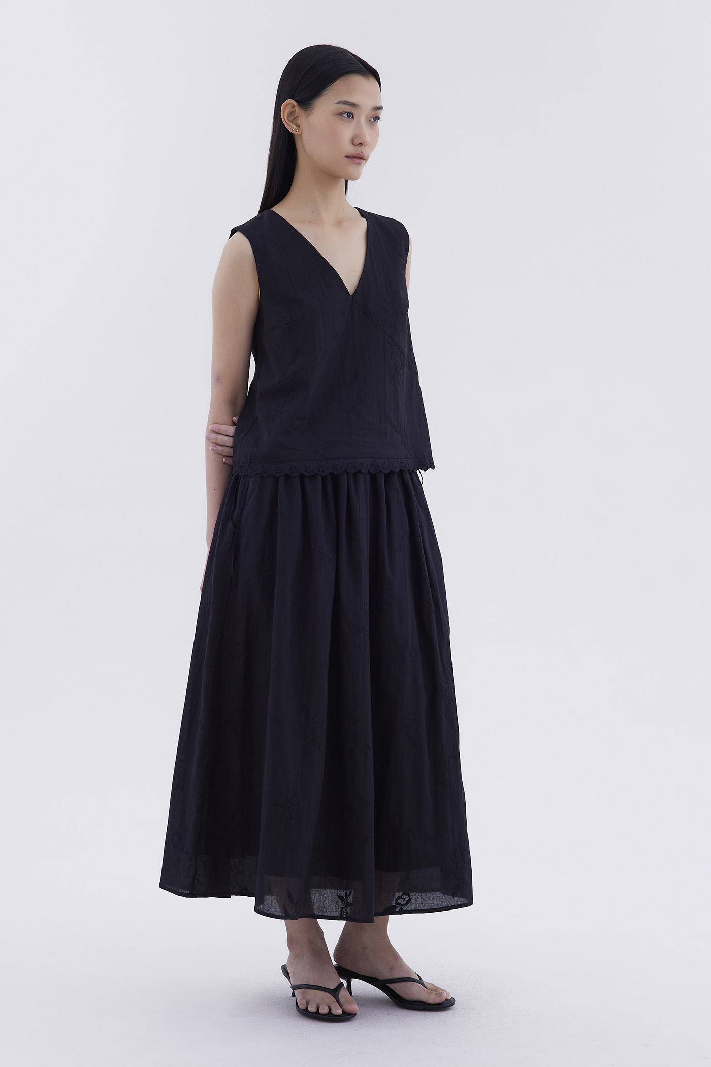 Delke Drawstring Full Skirt