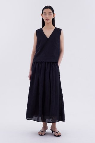 Delke Drawstring Full Skirt