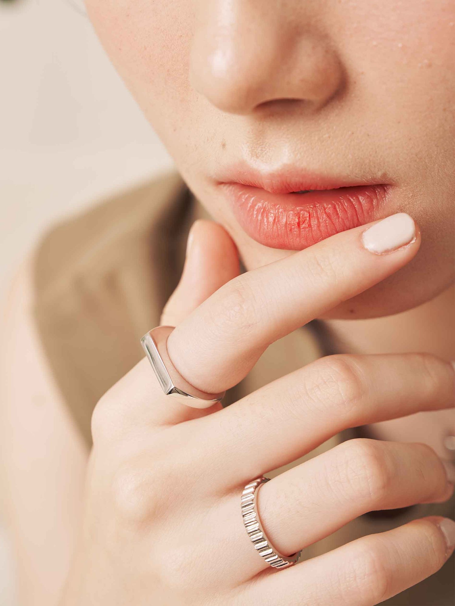 Flat Signet Ring in Silver