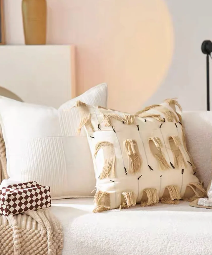 Sammi Fringed Pattern Cushion Sammi Fringed Pattern Cushion