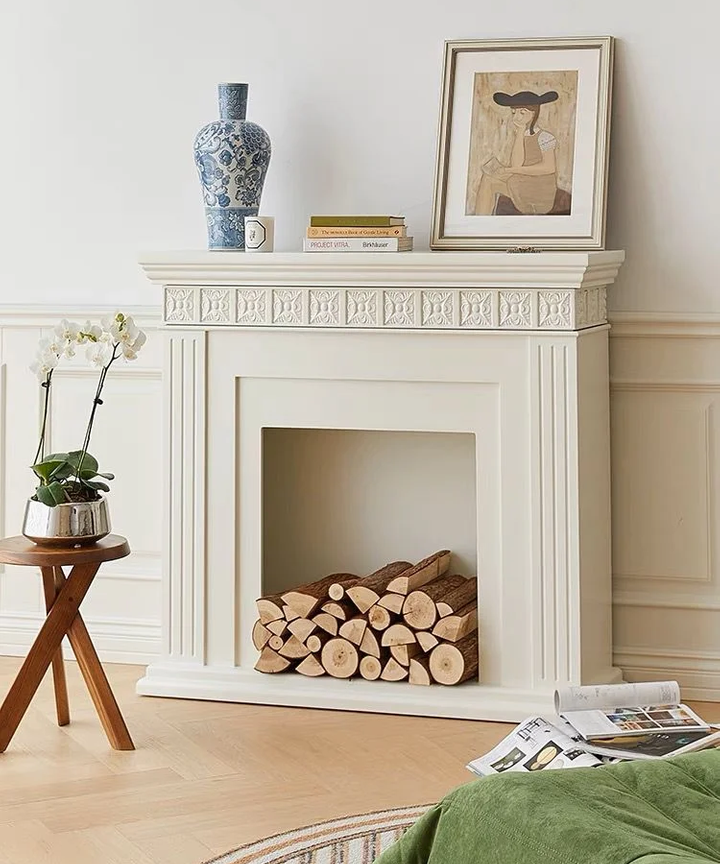Olivia Flower Carving Fireplace Mantelpiece Olivia Flower Carving Fireplace Mantelpiece