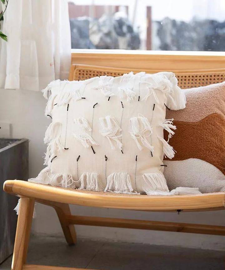 Sammi Fringed Pattern Cushion Sammi Fringed Pattern Cushion