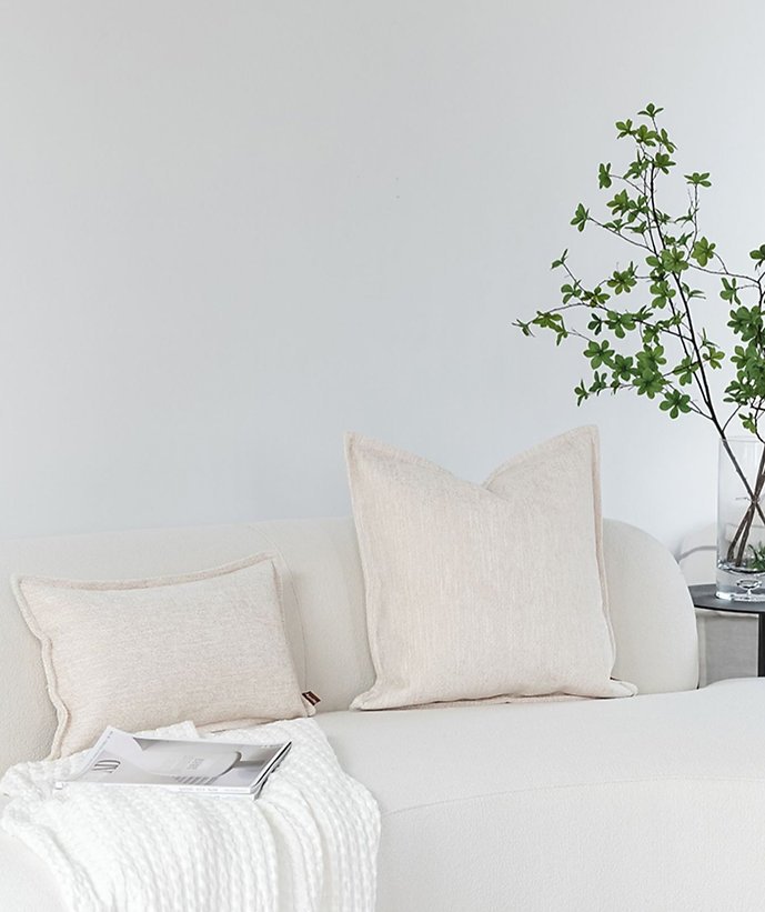 Seymour Blend Chenille Cushion - Cream Seymour Blend Chenille Cushion - Cream