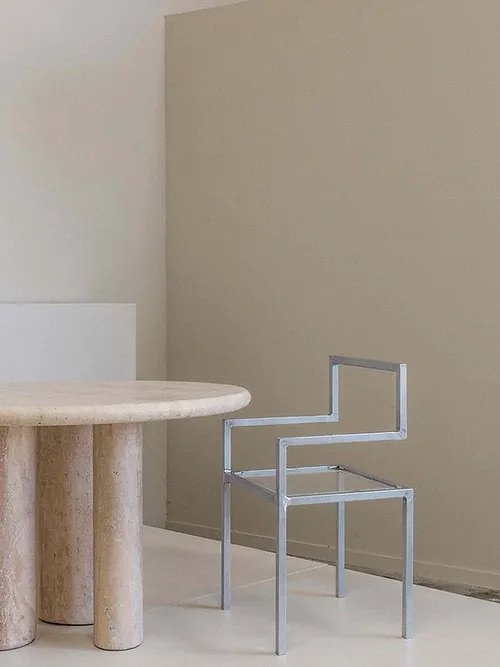 Casteli Three-Legged Travertine Table Casteli Three-Legged Travertine Table