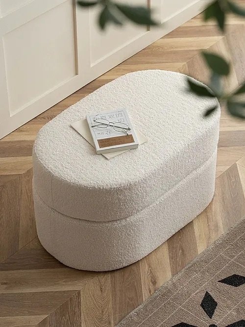 Taryn Boucle Ottoman Taryn Boucle Ottoman