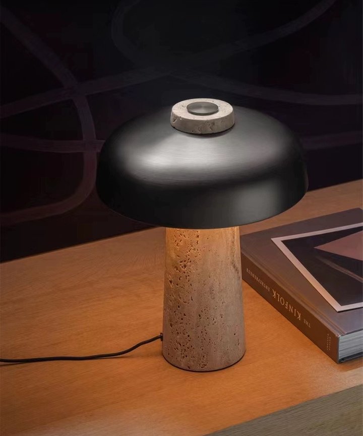 Noah Travertine Desk Lamp Noah Travertine Desk Lamp