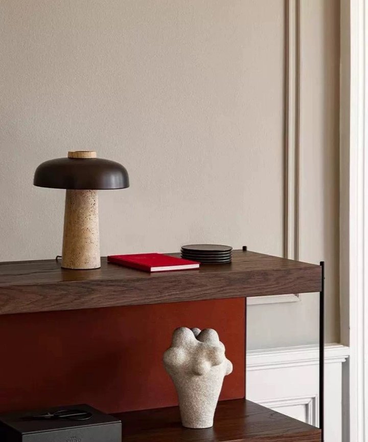 Noah Travertine Desk Lamp Noah Travertine Desk Lamp