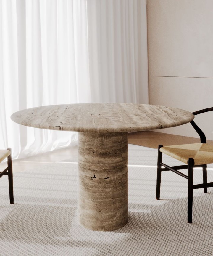 Centra Travertine Table Centra Travertine Table