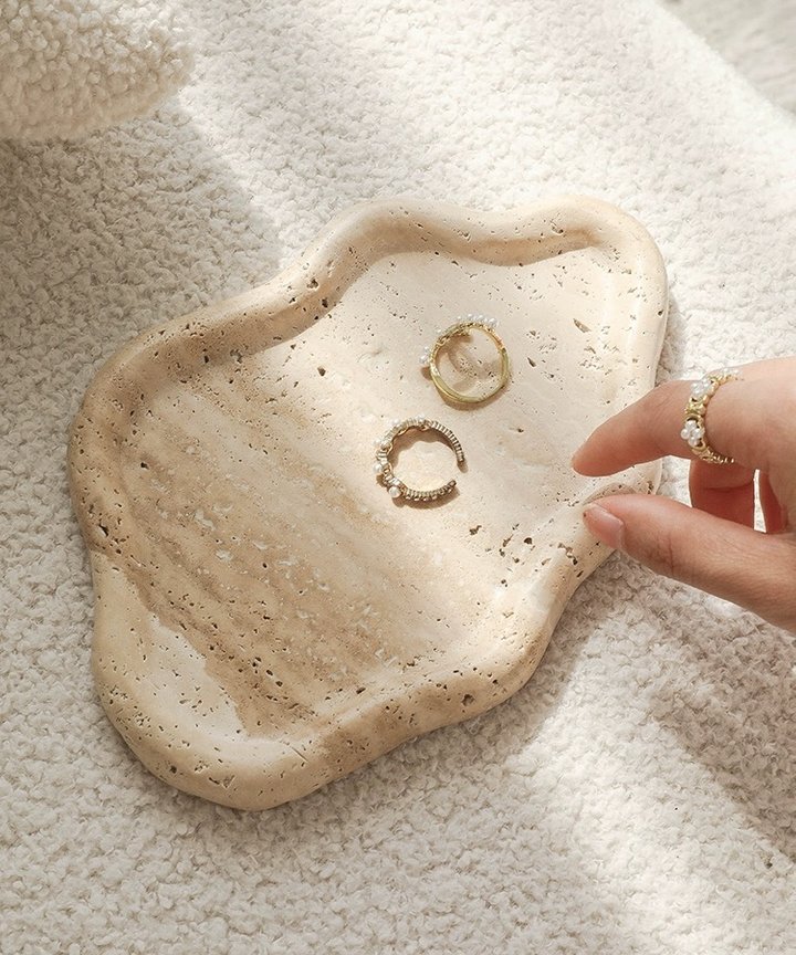 Iolanda Travertine Tray - Cloud Iolanda Travertine Tray - Cloud